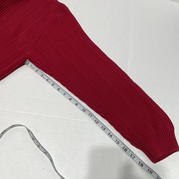 Vintage Chaps Ralph Lauren Knit Sweater Mens XL, Red, Logo, VTG - Picture 10 of 10